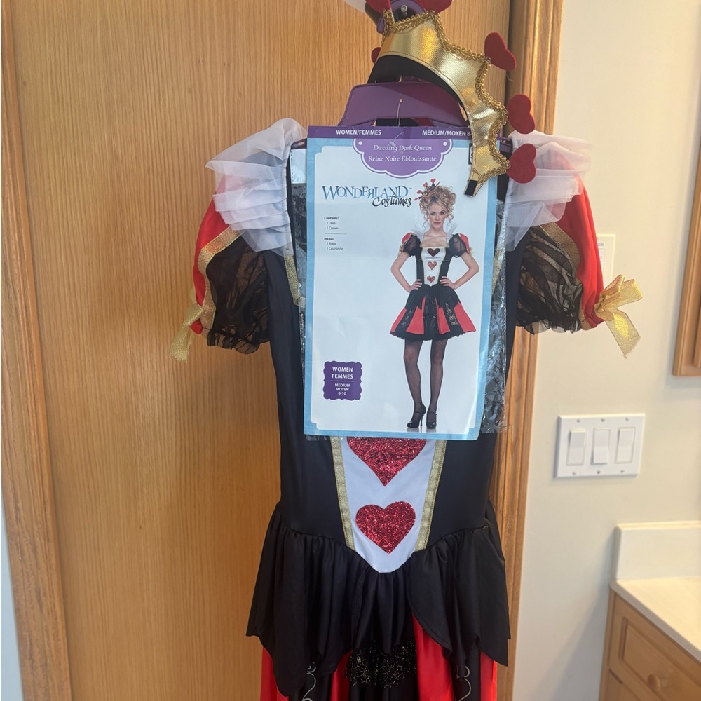 Wonderland Queen of Hearts Costume New - Medium